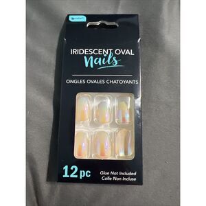 b•color Iridescent Fashion Press-On Nails 12 pc. Short‎ Oval Beige
